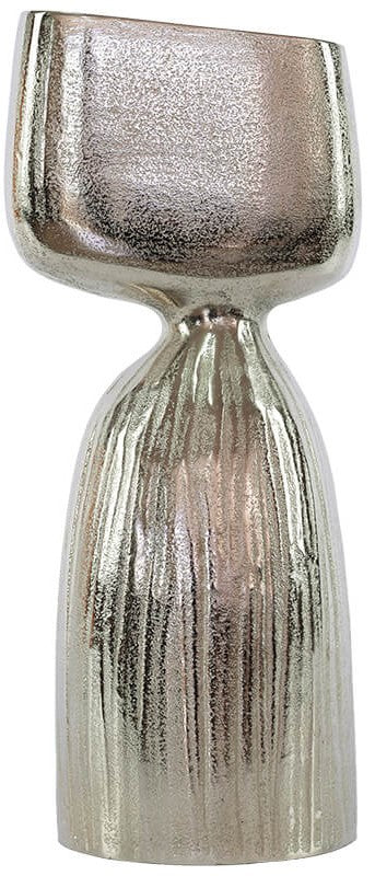 MIRO VASE ROUGH NICKEL 38CM