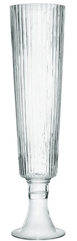 CLEAR FTD OPTIC CONE VASE 65CM