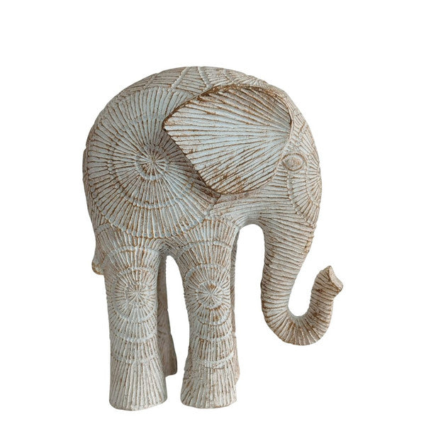 MEDIUM WHITE SUNBURST DESIGN ELEPHANT