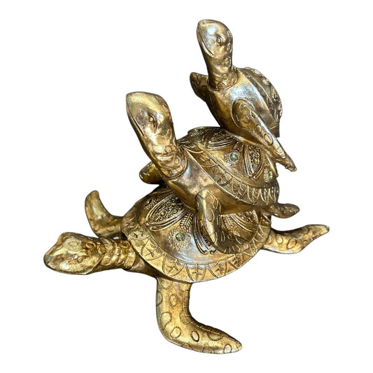 THREE GOLD SEA TURTLES