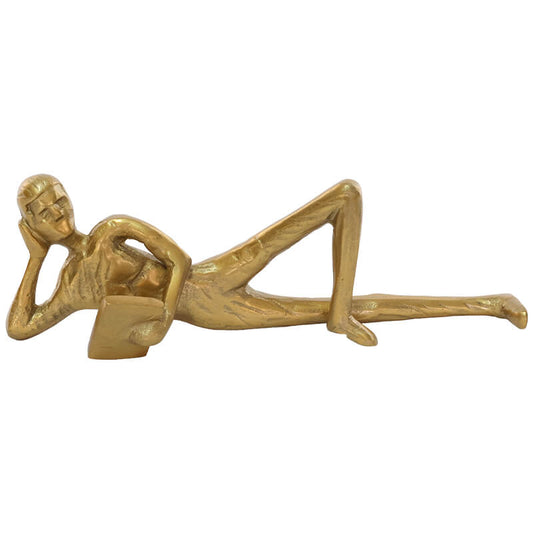 MAN READING BOOK 31X11X9CM