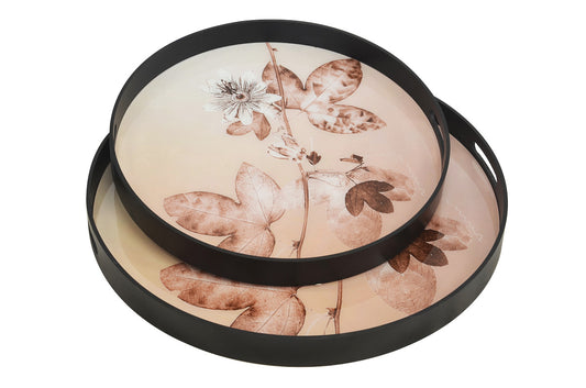 Z GLASS TRAY VINE LEAF XLARGE