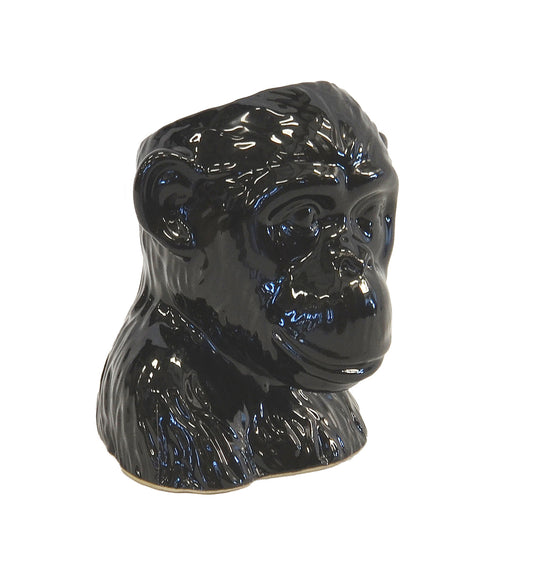 CERAMIC MONKEY HEAD BLACK