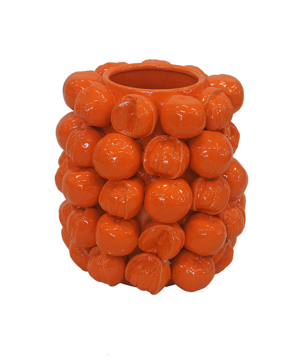 CERAMIC MANDARIN VASE TALL