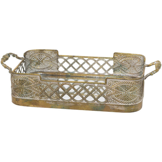 MIRA HANDLED MIRROR TRAY 40X21CM