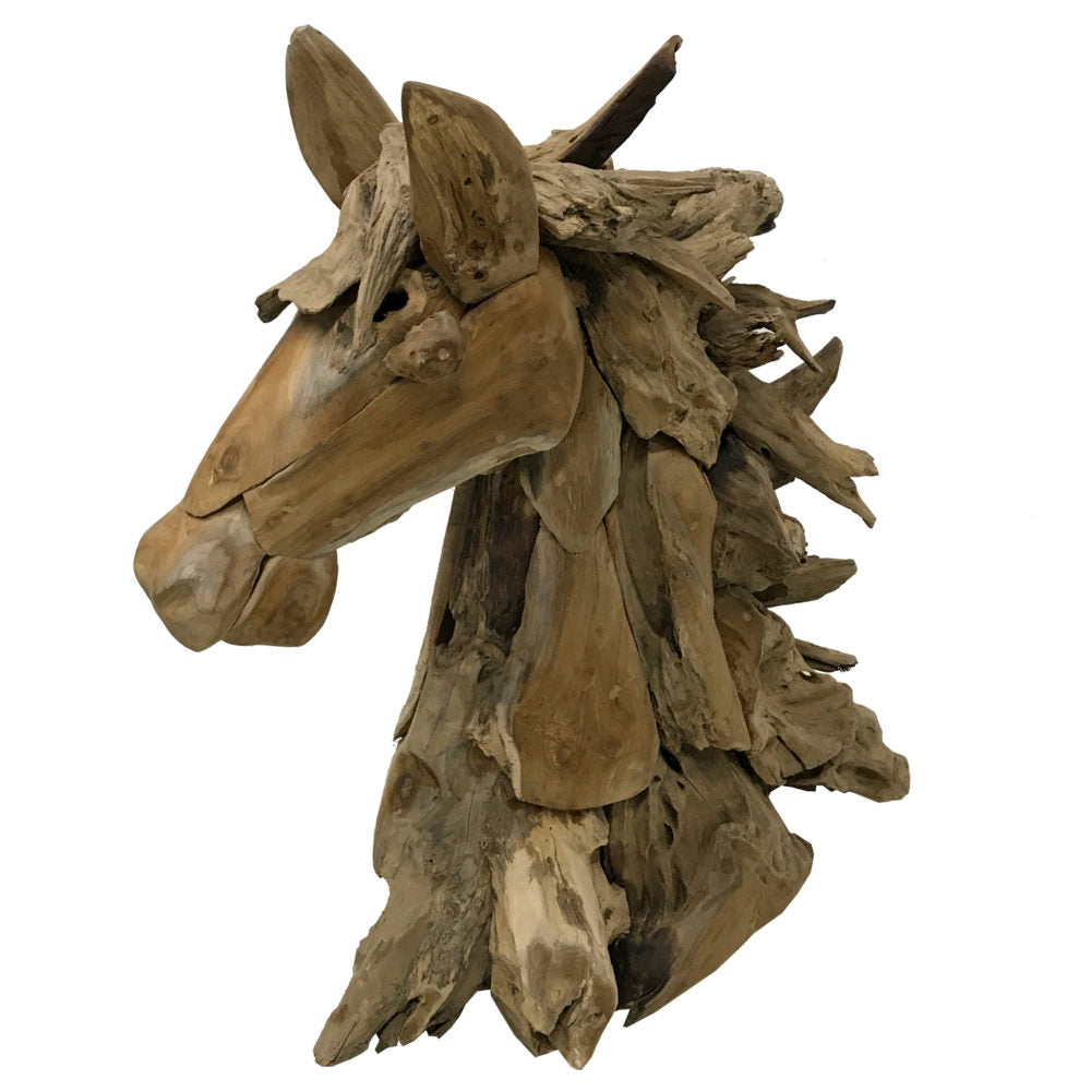 HORSE BUST TEAK ROOK D20 NAT VAR