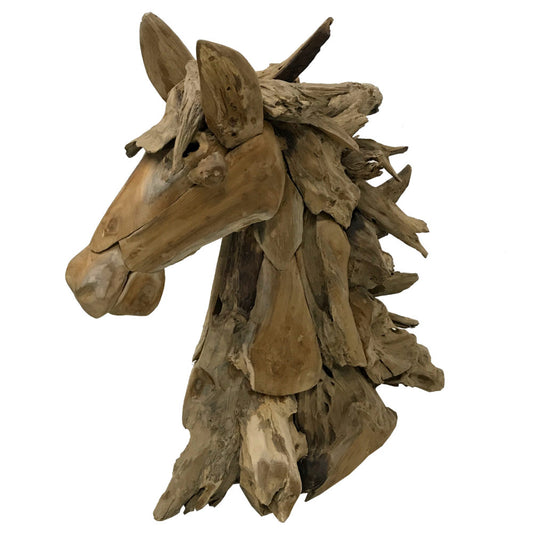 HORSE BUST TEAK ROOK D20 NAT VAR