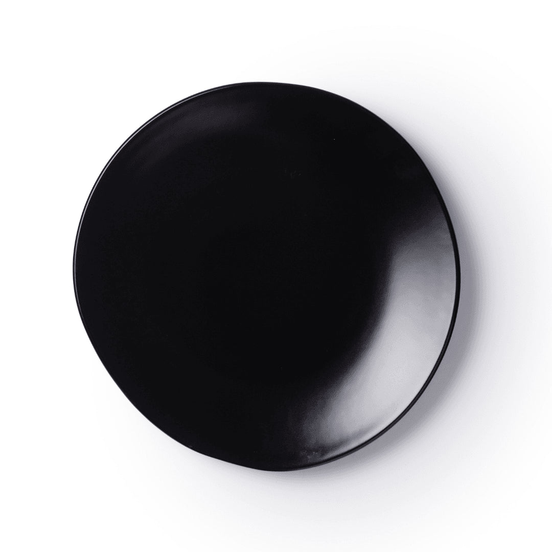 JAN FLAT IRREGULAR DINNER PLATE BLACK