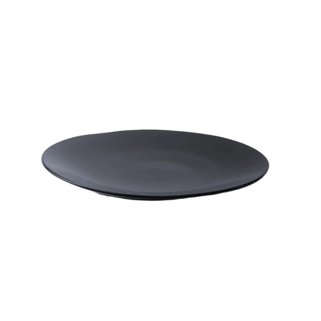 JAN FLAT IRREGULAR DINNER PLATE BLACK