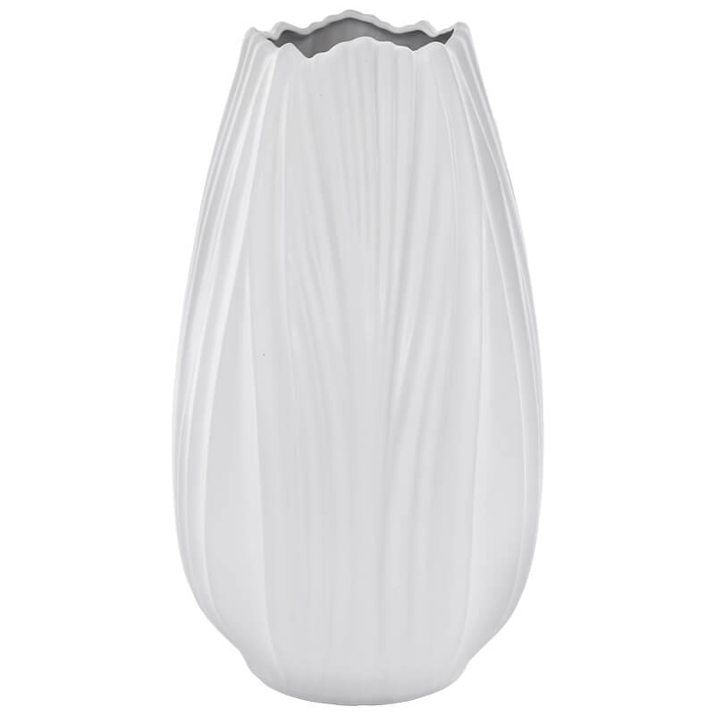 MISSISSIPPI VASE MATT WHITE 38CM