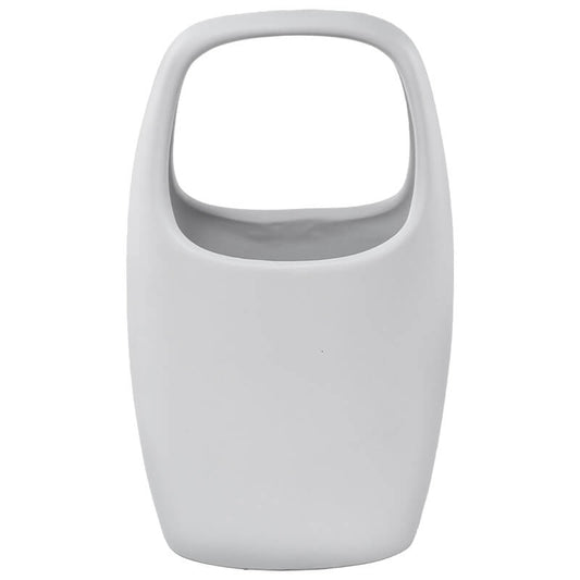 BAG VASE MATT WHITE 25CM