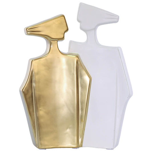 FIGURINE COUPLE GOLD/WHITE 25CM
