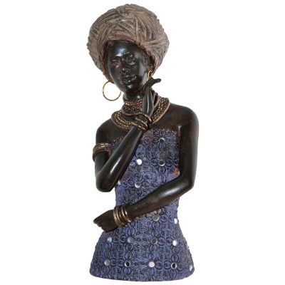 MAMBILA LADY WITH NECKLACE 27CM