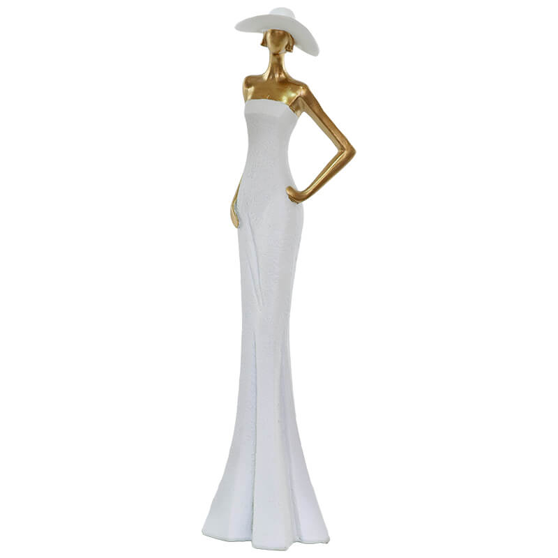 LADY WHITE DRESS HANDS DOWN 41CM