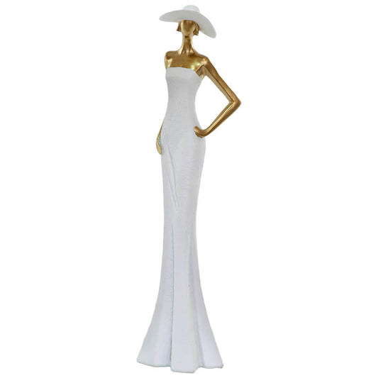 LADY WHITE DRESS HANDS DOWN 41CM