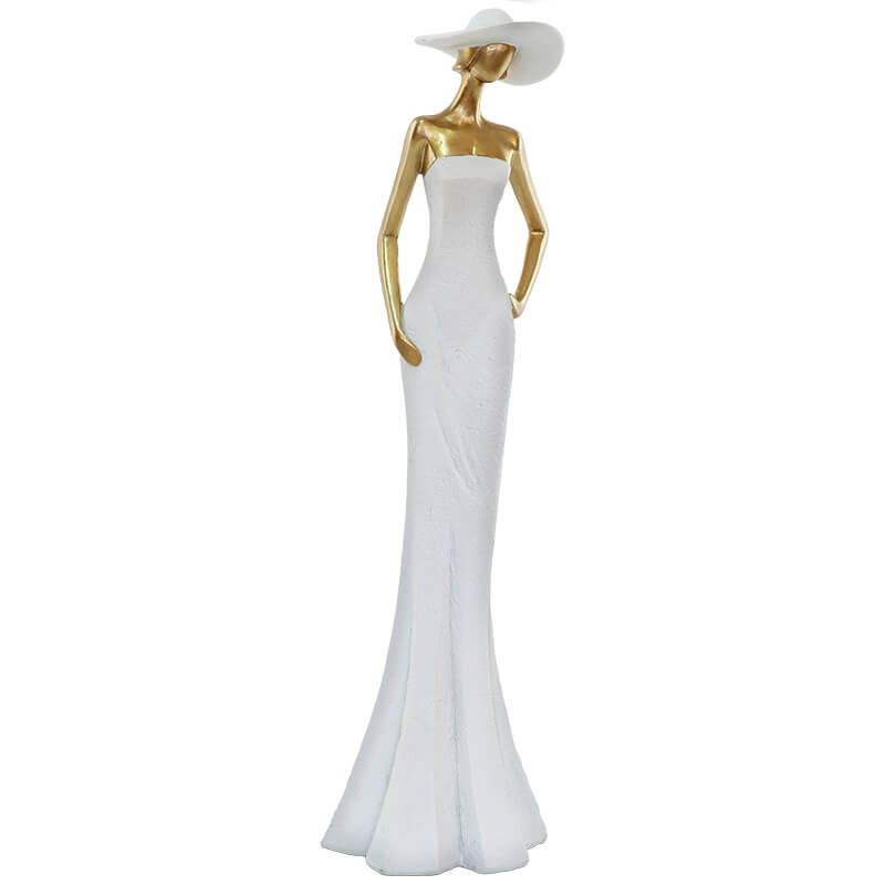 LADY WHITE DRESS HANDS DOWN 41CM