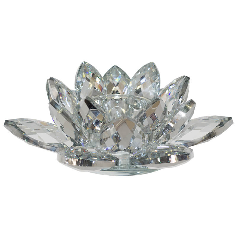 SILVER PROTEA CANDLE HOLDER 13X5