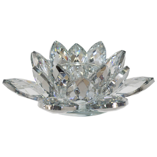 SILVER PROTEA CANDLE HOLDER 13X5