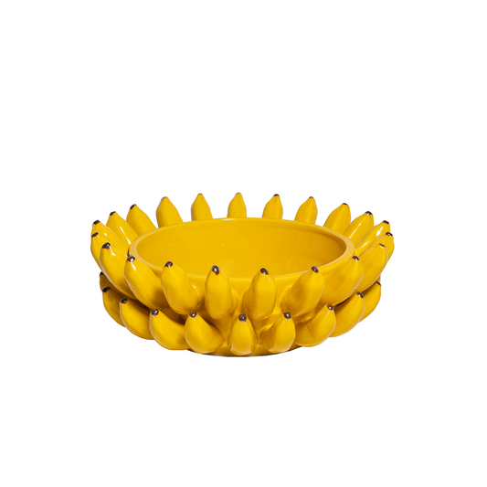CERAMIC BANANA BOWL WITH SPOTS