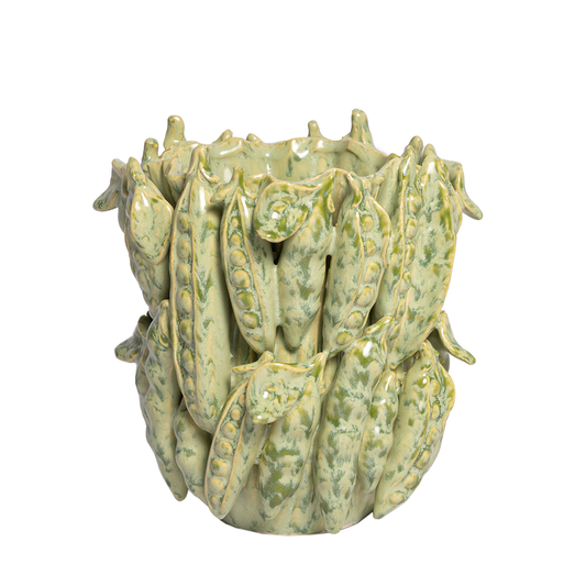 CERAMIC BEAN VASE LIGHT GREEN