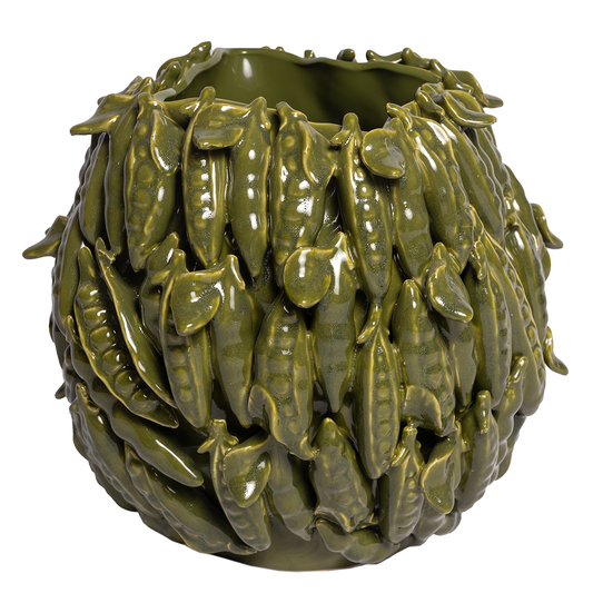 CERAMIC BEAN VASE GREEN LARGE