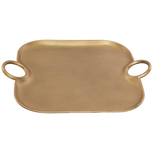 LOMBI GOLD HANDLED TRAY 44X36CM