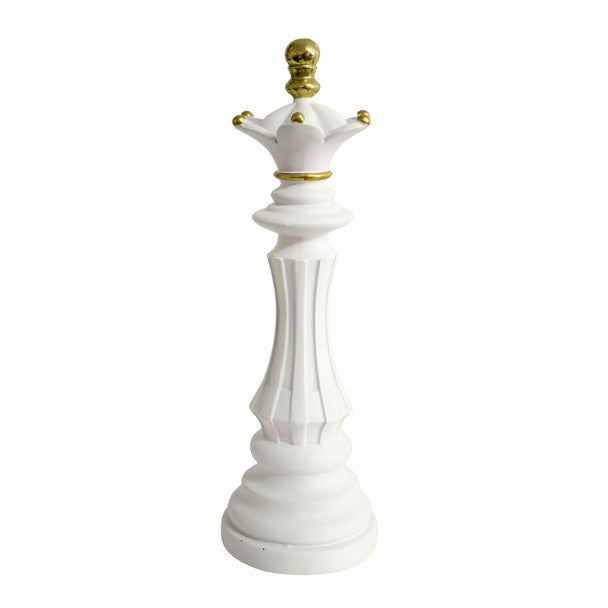WHITE , GOLD TRIMMING QUEEN