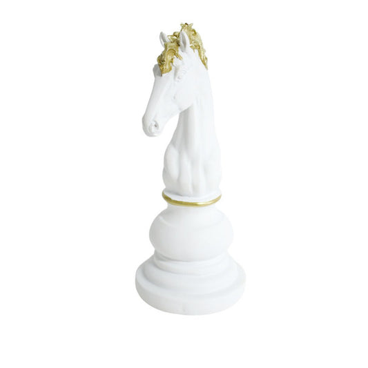 WHITE , GOLD TRIMMING KNIGHT