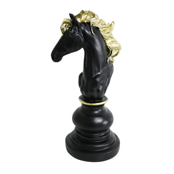 BLACK , GOLD TRIMMING KNIGHT