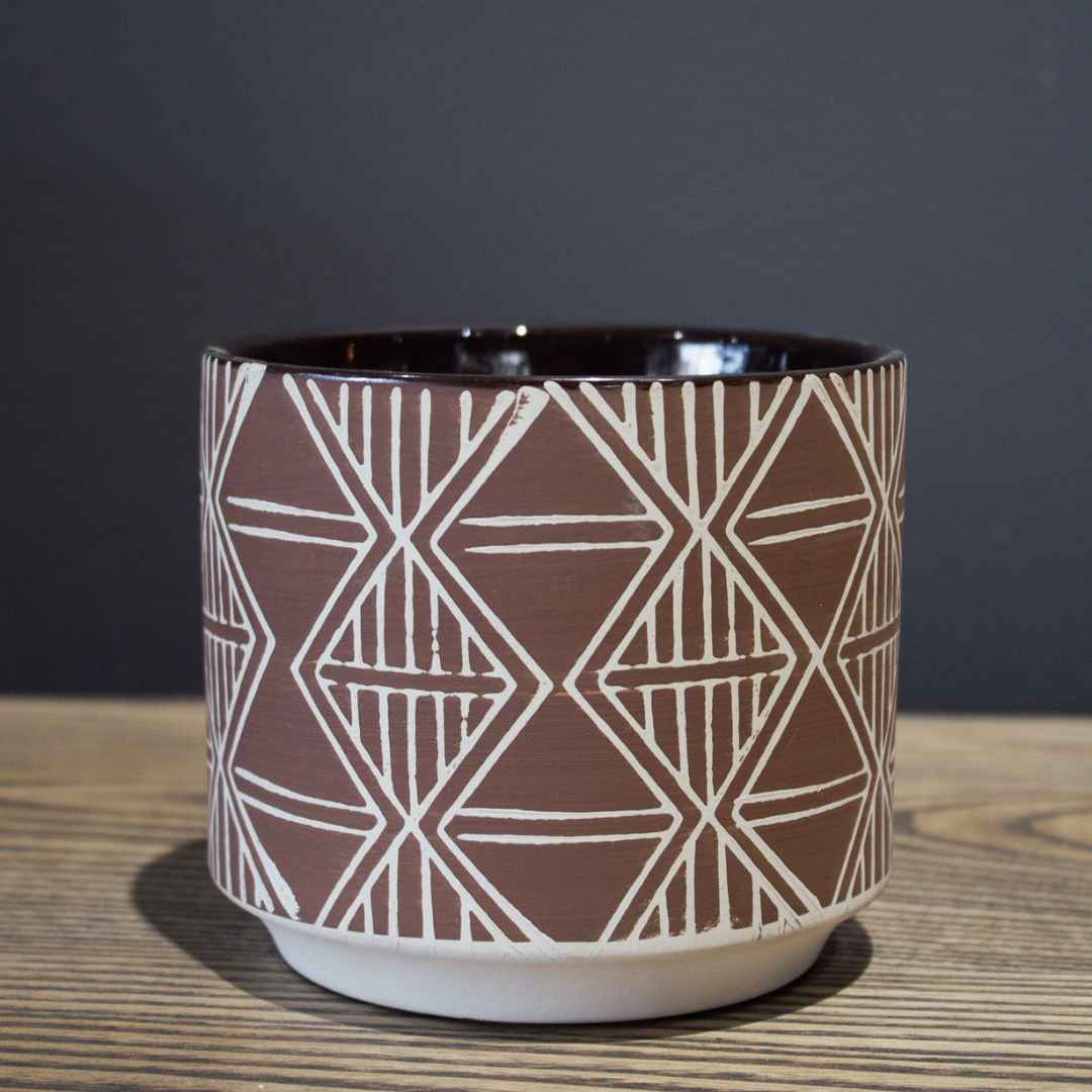Y ASHANTI FLAG VOTIVE BROWN SMALL