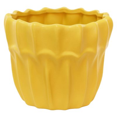 YELLOW POT 14CM