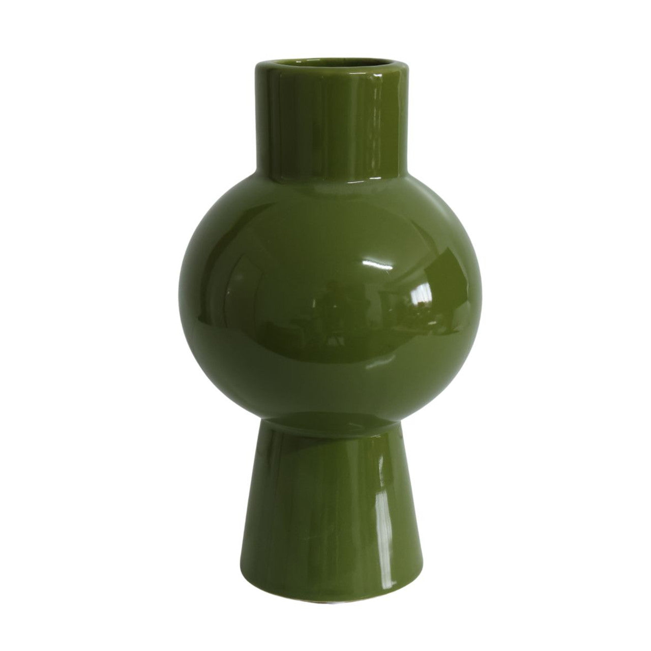 MODERN GEOMETRIC VASE - GREEN