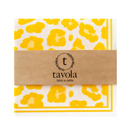 LEOPARD YELLOW NAPKINS