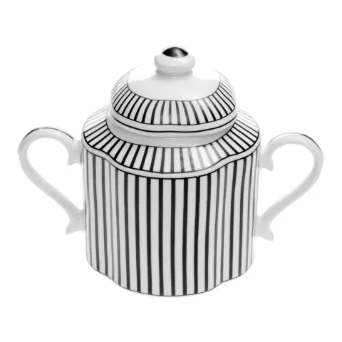 JC IVORY NOIR SUGAR POT