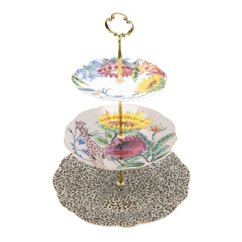 JC WILD BLOOM 3- TIER CAKE STAND