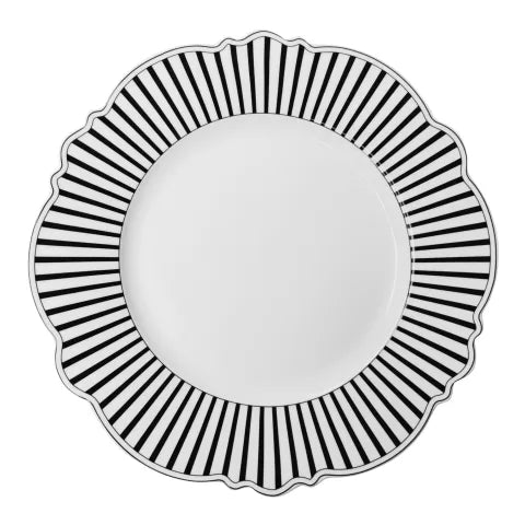 JC IVORY NOIR DINNER PLATE