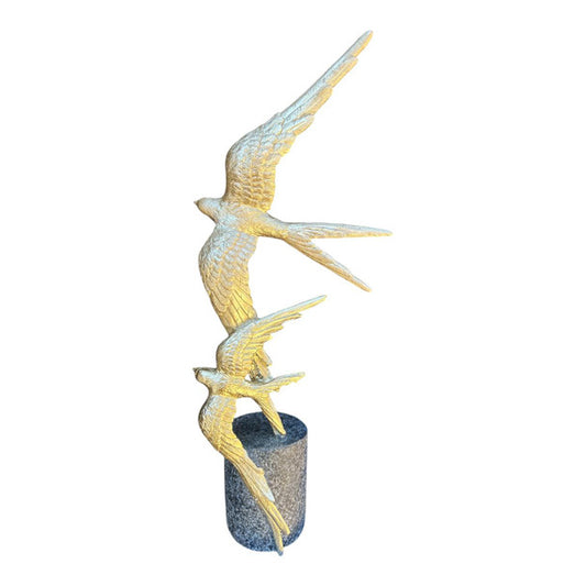 ANIMAL CRAFT -TWO GOLD SWALLOWS