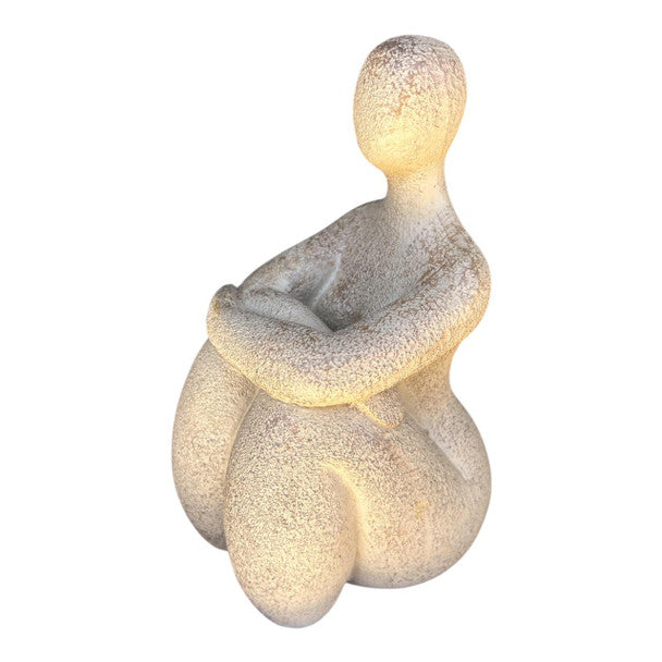 BROWN PLUS SIZE LADY RESTING