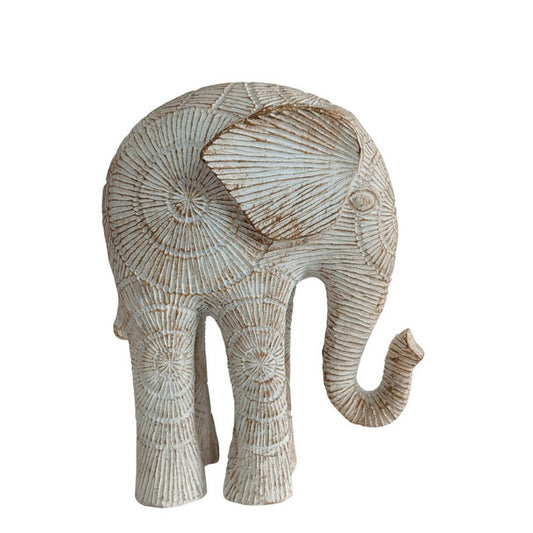 MEDIUM WHITE SUNBURST DESIGN ELEPHANT