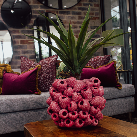 CERAMIC RASPBERRY VASE