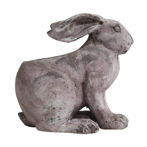 SMALL GREY LONG EAR BUNNY  PLANTER