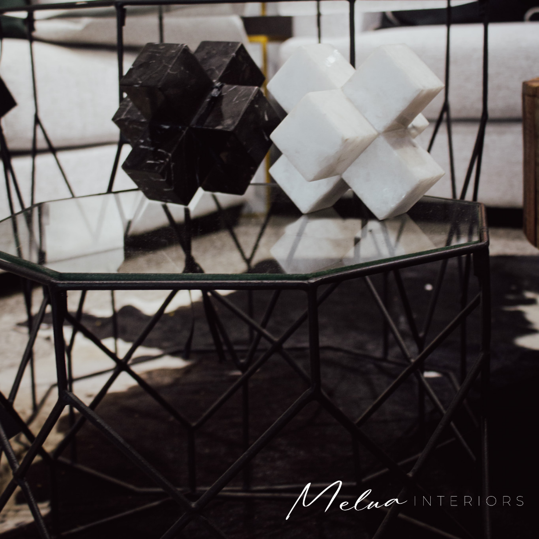 MARBLE DECOR OBJECT BLACK