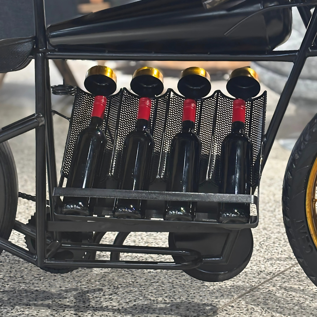 MOTORCYCLE BAR WITH SOLID WOOD TOPS