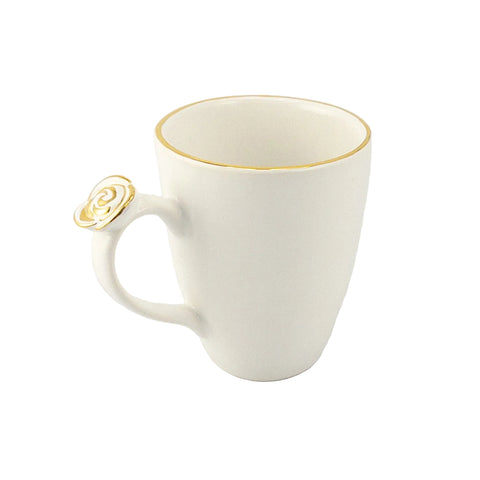 MUG A WITH GOLD ROSE HANDLE
