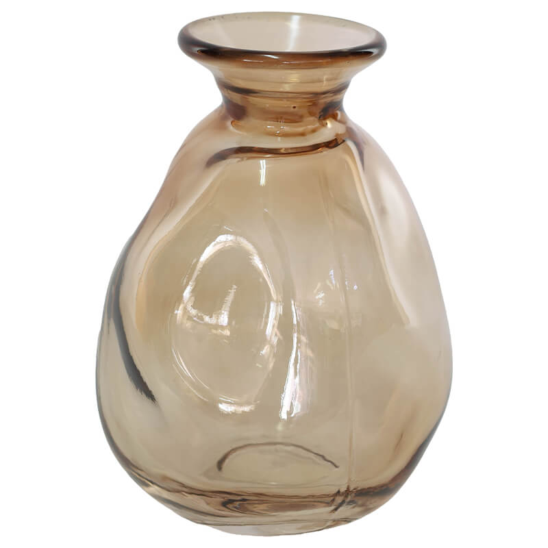 AMBER ORGANIC BUD VASE 16CM