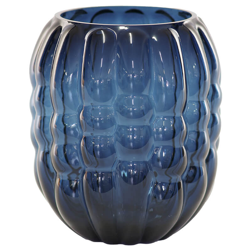 BLUE DURO VASE 20CM