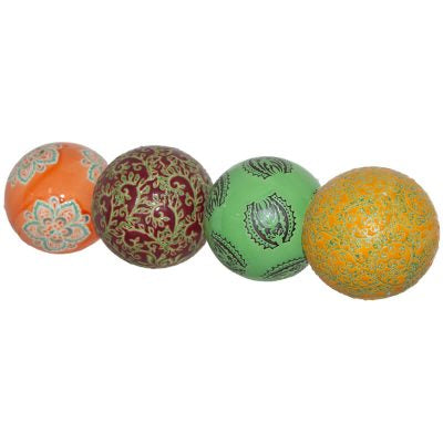 MISTO DECOR BALL 10CM SET/4 MIXED