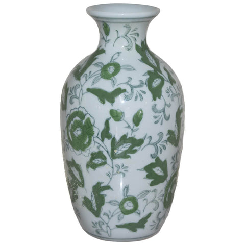 FLEUR GREEN VASE 20CM