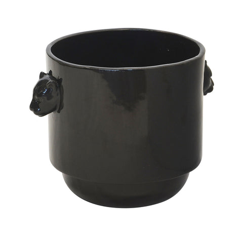 Y LEOPARD POT HANDLES BLACK LARGE