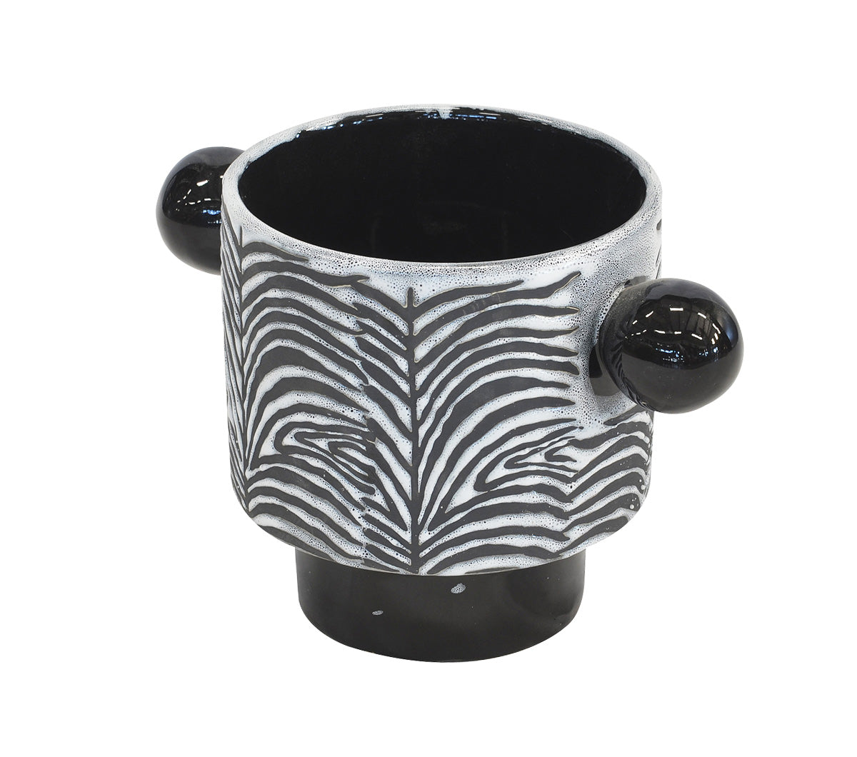 CERAMIC ZEBRA POT LARGE